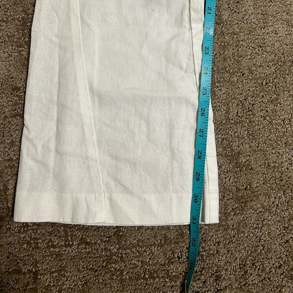 Roxy Off-White Linen Pants - Picture 8 of 9